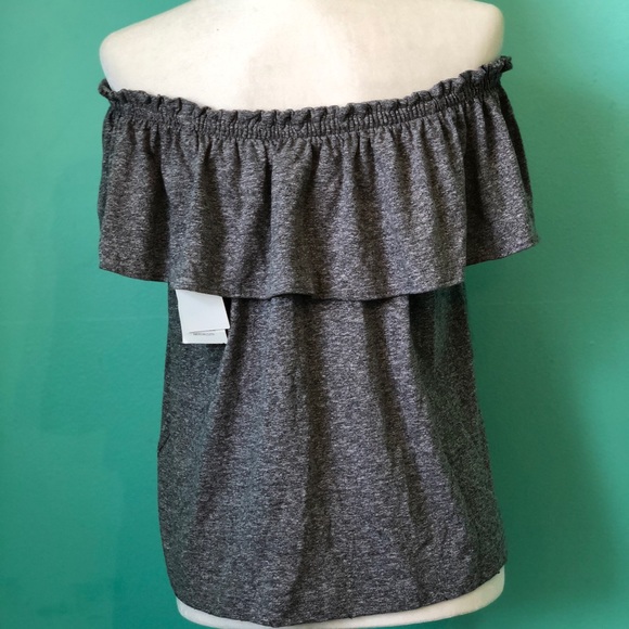 Current/Elliot Ruffled Off-the-shoulder top - Picture 7 of 8
